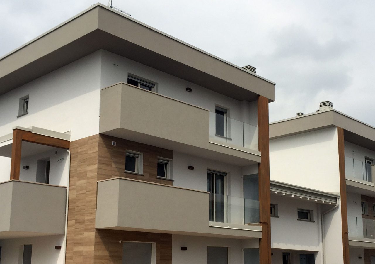 Into-System Treviolo 3 palazzine cartongessi rivestimento cappotto intonaci